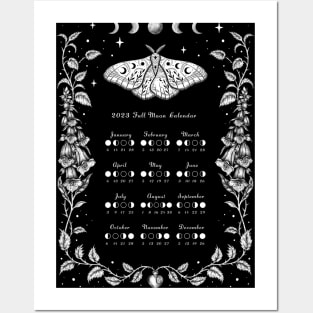 Witch Garden-2023 Full Moon Calendar Posters and Art